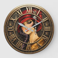 Art Deco Red Cloche Lady