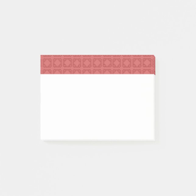 Art Deco Red Squares Post-it Notes (Front)