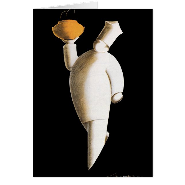 Art Deco Restaurant Chef, Vintage Business (Front)