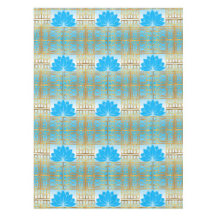 Art Deco Retro Lotus (blue) Tablecloth
