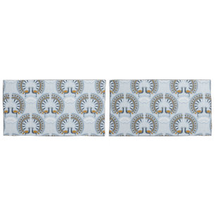 Art Deco retro Peacock Pillowcase