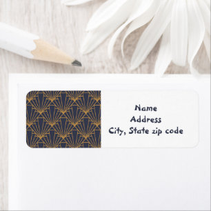 Art Deco  Return Address Label