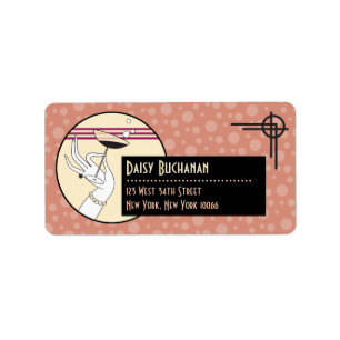 Art Deco Return Address Labels