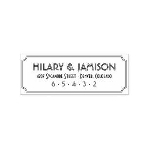 Art Deco Return Address Stamp