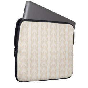 Art Deco Ribbon Arches in Champagne and Ivory Laptop Sleeve