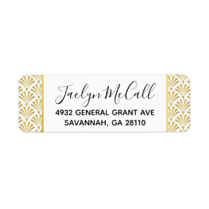 Art Deco Roaring 20s Invitation Return Address Label