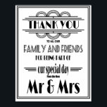 Art Deco Roaring 20's Thank you wedding print<br><div class="desc">Art Deco Roaring 20's Thank you wedding print</div>