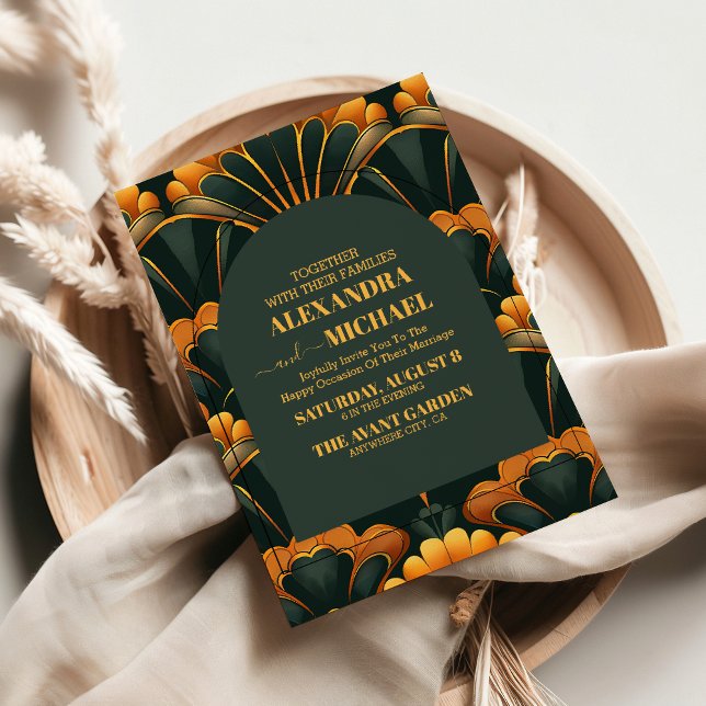 Art Deco Roaring 20s Wedding Invitation (Creator Uploaded)