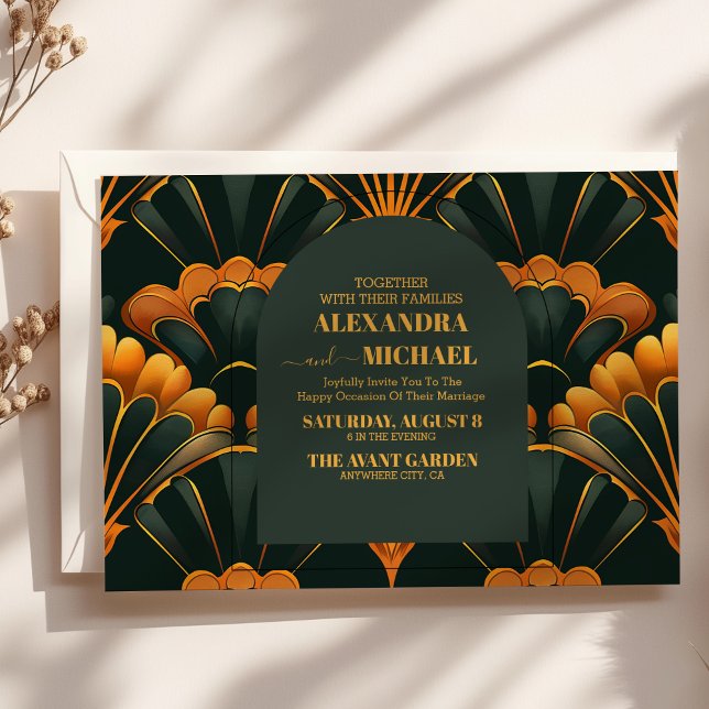 Art Deco Roaring 20s Wedding Invitation (Creator Uploaded)