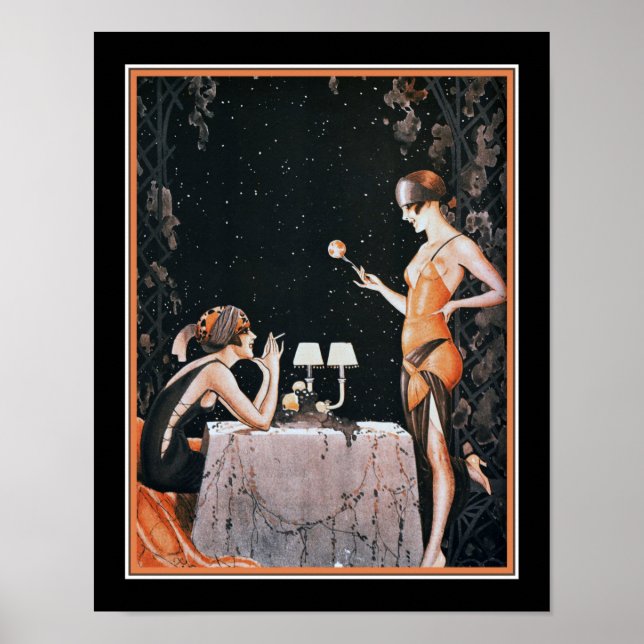 Art Deco Roaring Twenties Flappers Poster (Front)