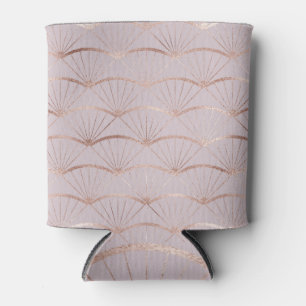 Art deco, rose gold fan tiles. can cooler