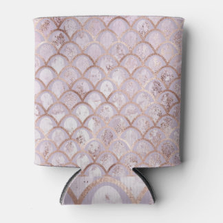 Art Deco, Rose Gold Geometric. Can Cooler