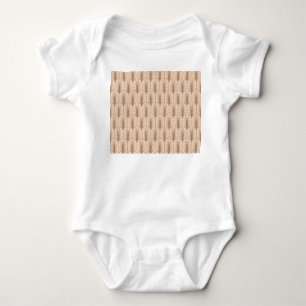Art Deco Rose: Golden Peacock Feathers Baby Bodysuit