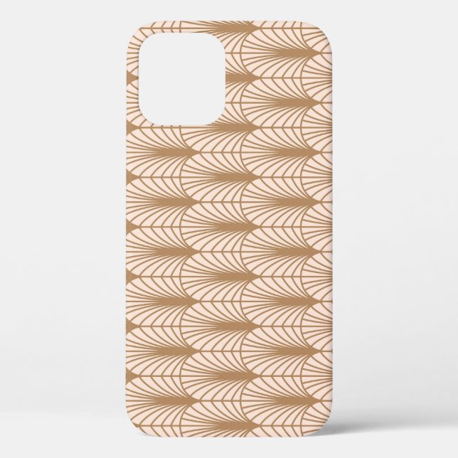 Art Deco Rose: Golden Peacock Feathers Case-Mate iPhone Case (Back)