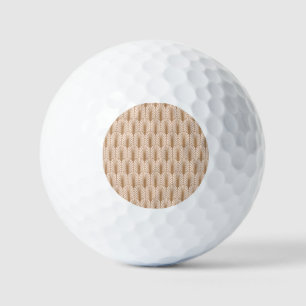 Art Deco Rose: Golden Peacock Feathers Golf Balls