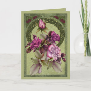 Art Deco Roses Card