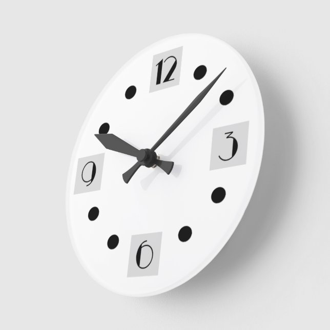 Art Deco Round Clock (Angle)