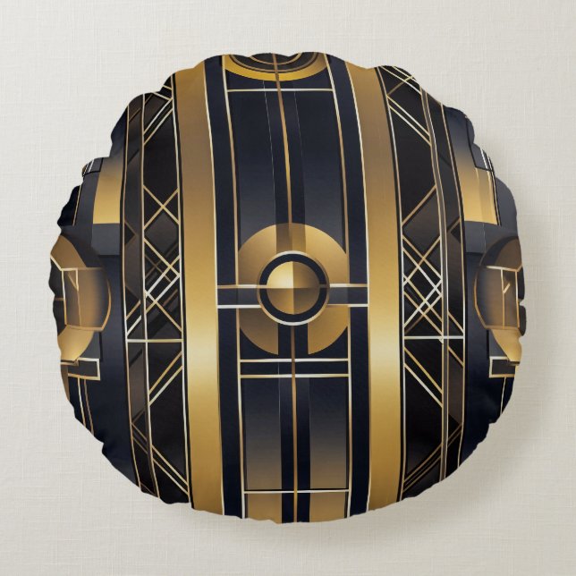 Art Deco Round Cushion (Front)