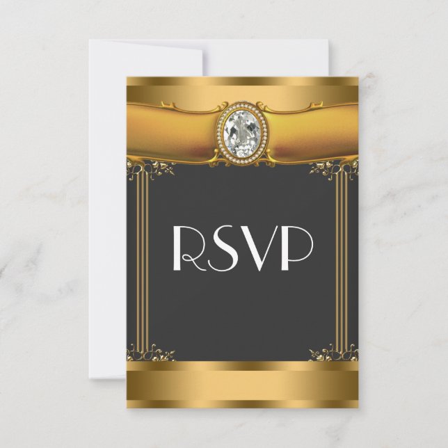 Art Deco RSVP Card (Front)