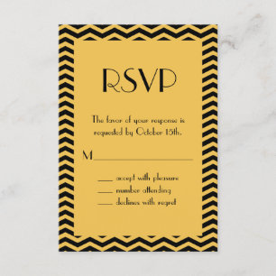 Art Deco RSVP Card