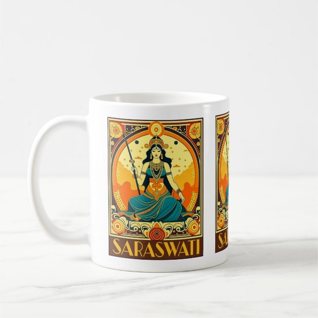 Art Deco Saraswati Coffee Mug (Left)