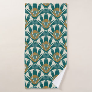 Art deco seamless abstract floral pattern. Decor e Bath Towel