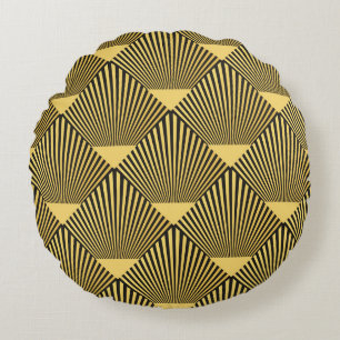 Art Deco: Seamless Decoration Ornament Round Cushion