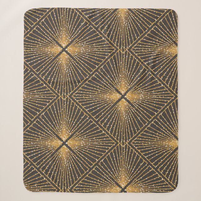 Art Deco Seamless Geometric Pattern. Elegant Wallp Sherpa Blanket (Front)