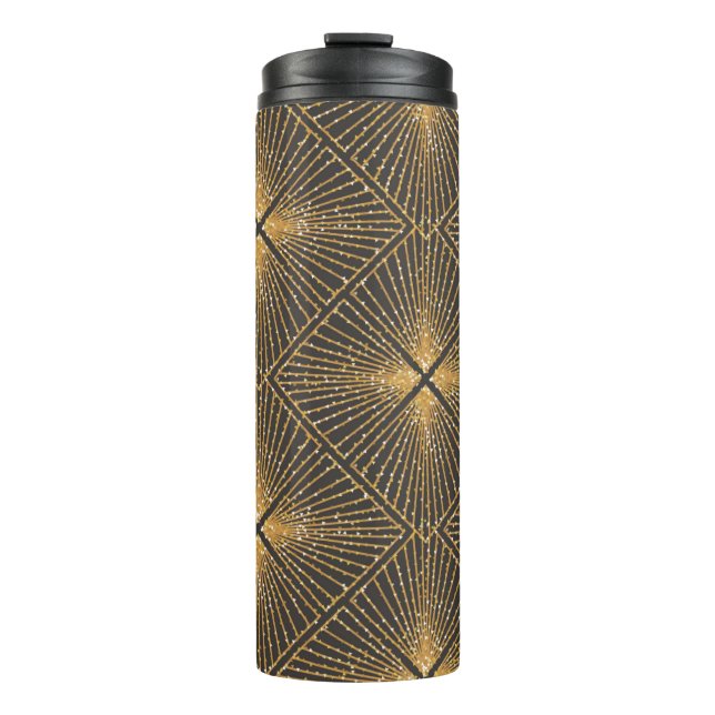 Art Deco Seamless Geometric Pattern. Elegant Wallp Thermal Tumbler (Front)