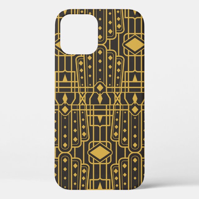 Art Deco seamless luxury geometric pattern. Golden Case-Mate iPhone Case (Back)