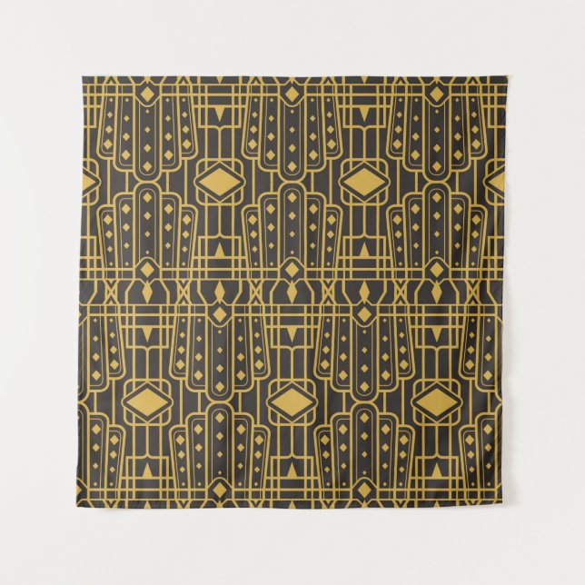 Art Deco seamless luxury geometric pattern. Golden Tapestry (Front)