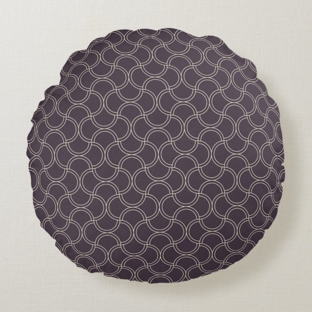 Art deco seamless pattern background. abstract, ar round cushion (Front)