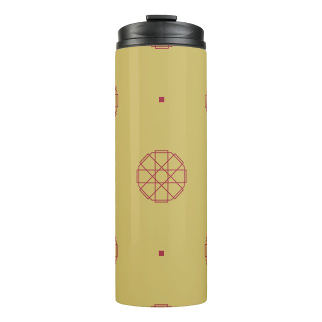 Art deco seamless pattern background. abstract, ar thermal tumbler (Front)