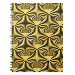 Art Deco seamless pattern. decoration ornament. Notebook