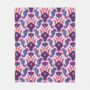Art deco seamless pattern illustration fleece blanket