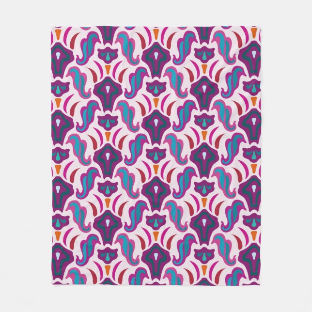 Art deco seamless pattern illustration fleece blanket (Front)