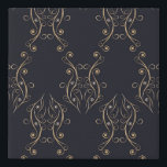 Art deco seamless pattern. Vintage background with Faux Canvas Print<br><div class="desc">Art deco seamless pattern. Vintage background with curls. Linear art. Pattern design. Style of the 1920s - 1930s. Vintage illustration
abstract, art, background, baroque, black, creative, curl, curve, damask, deco, decor, decoration, decorative, design, elegance, elegant, element, fabric, floral, flourish, vintage, retro, illustraion, hand drawn, ink-pen, </div>