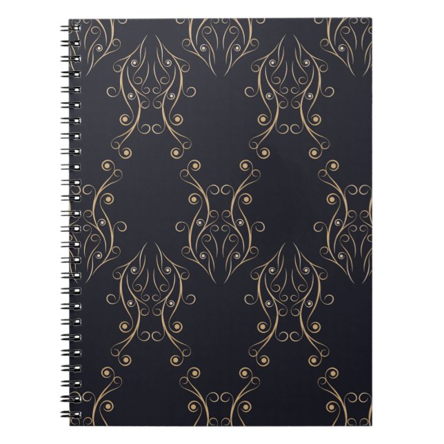 Art deco seamless pattern. Vintage background with Notebook (Front)