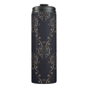 Art deco seamless pattern. Vintage background with Thermal Tumbler
