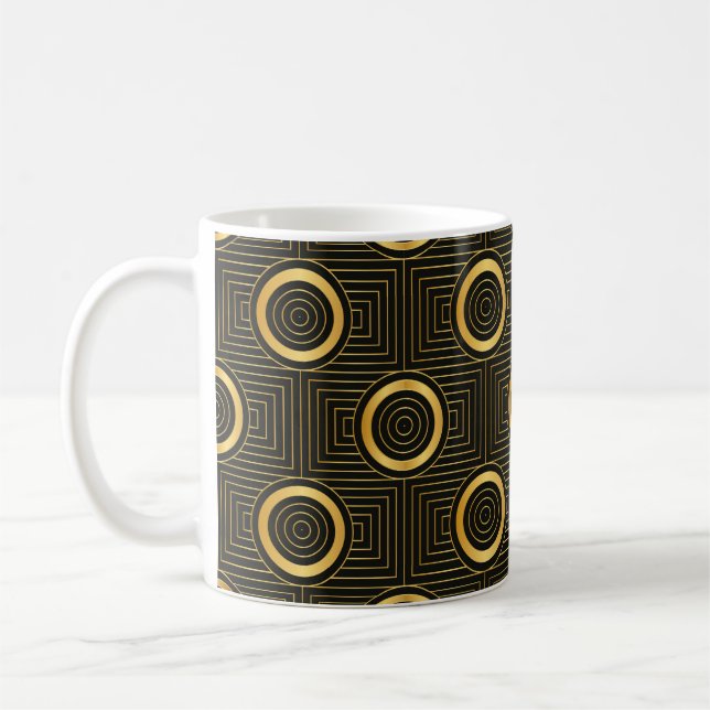 Art Deco seamless vintage wallpaper pattern Coffee Mug (Left)