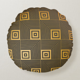 Art Deco seamless vintage wallpaper pattern Round Cushion