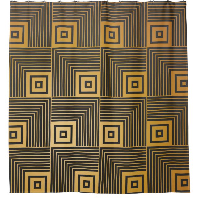 Art Deco seamless vintage wallpaper pattern Shower Curtain (Front)