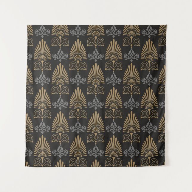 Art Deco: Seamless Vintage Wallpaper Tapestry (Front)