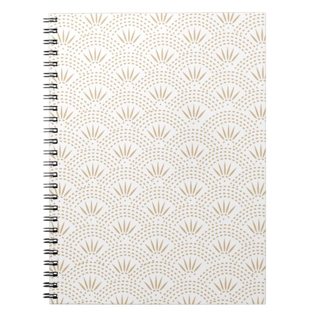 Art Deco Seigaiha Wave Pattern Notebook (Front)