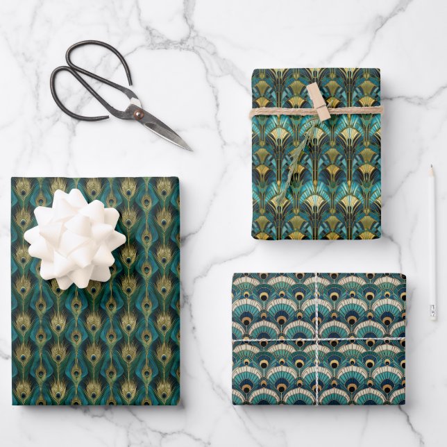 Art Deco Selection Wrapping Paper Sheet (Front)