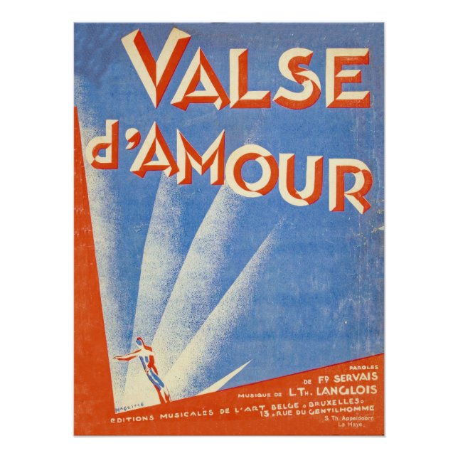  Art Deco sheet music in the 1920s Poster (Front)