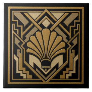 Art Deco Shell Design Ceramic Tile