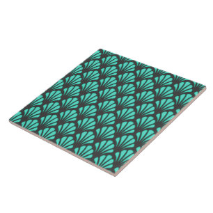 Art Deco Shell Shape Ceramic Tile