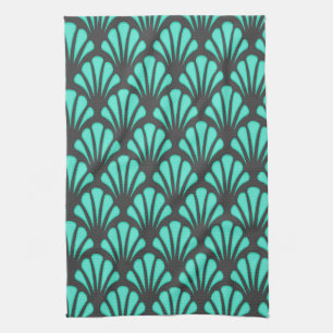 Art Deco Shell Shape Tea Towel