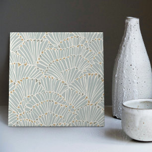 Art Deco Shells Ceramic Tile